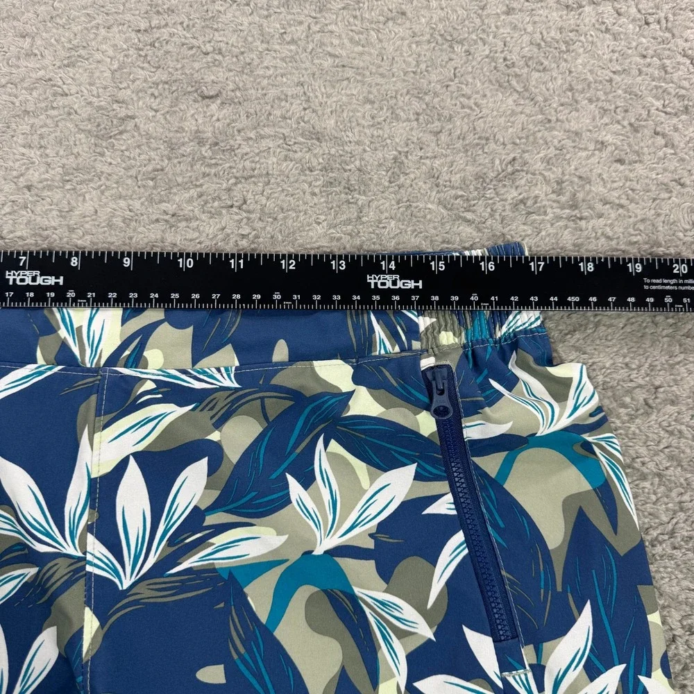 Columbia PFG Womens Tropical Floral Camo Fishing Shorts Navy Blue FL0116 Large